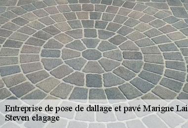 Entreprise de pose de dallage et pavé  marigne-laille-72220 Steven elagage